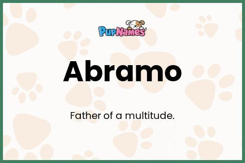 Abramo dog name meaning