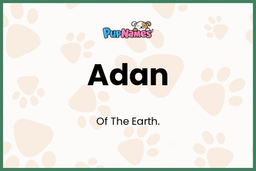 Adan dog name meaning