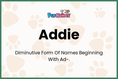 Addie dog name meaning