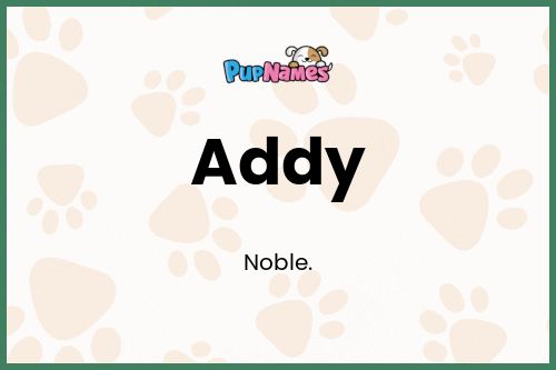 Addy dog name meaning