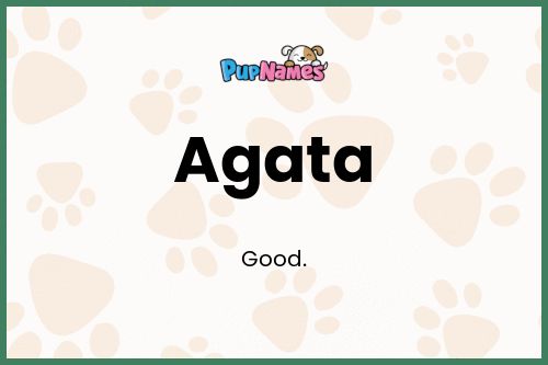 Agata dog name meaning