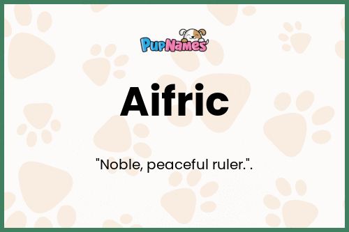 Aifric dog name meaning