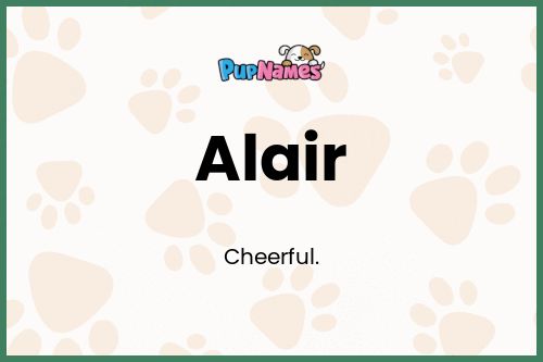 Alair dog name meaning