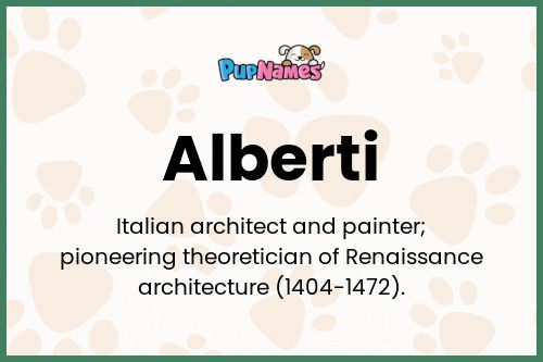 Alberti dog name meaning