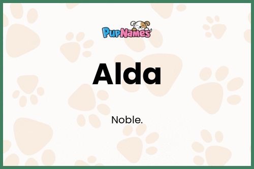 Alda dog name meaning