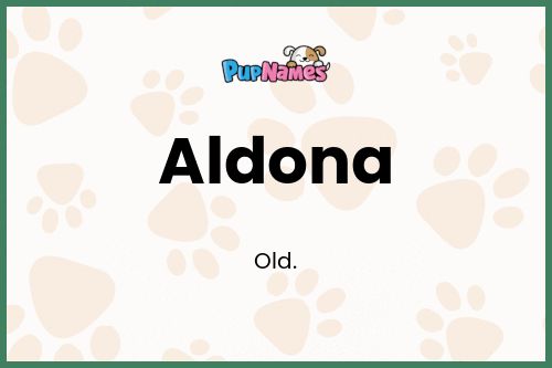 Aldona dog name meaning