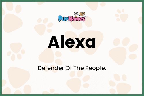 Alexa dog name meaning