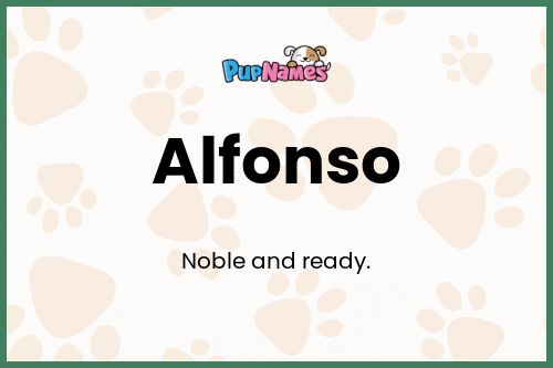 Alfonso dog name meaning