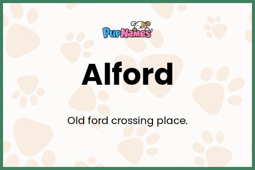 Alford dog name meaning