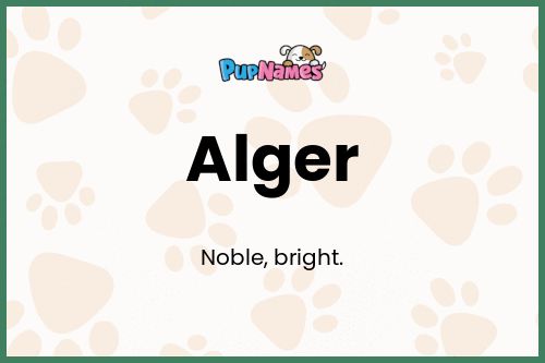 Alger dog name meaning