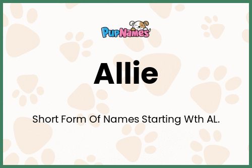 Allie dog name meaning