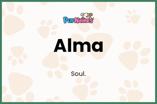 Alma dog name meaning