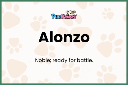 Alonzo dog name meaning