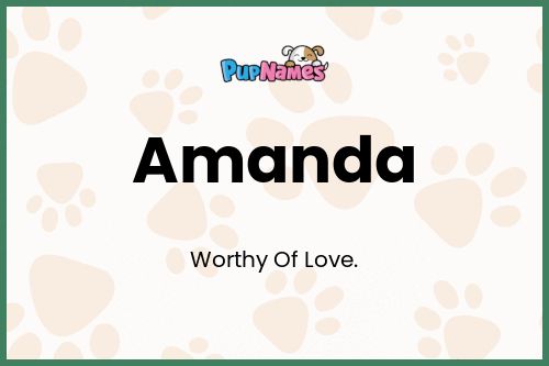 Amanda dog name meaning