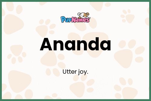 Ananda dog name meaning