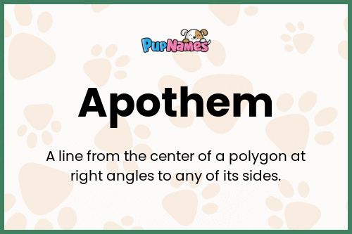 Apothem dog name meaning