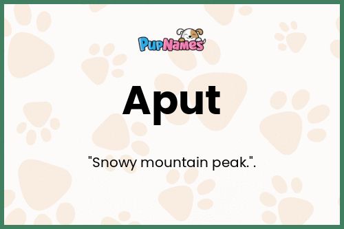 Aput dog name meaning