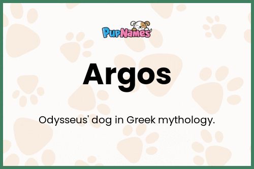 Argos dog name meaning