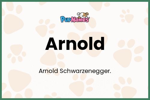 Arnold dog name meaning