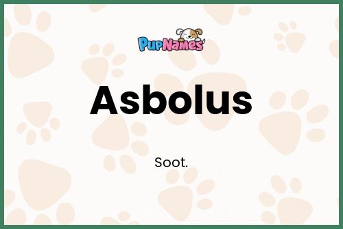 Asbolus dog name meaning