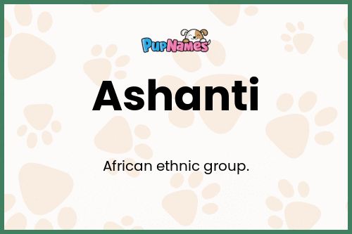 Ashanti dog name meaning