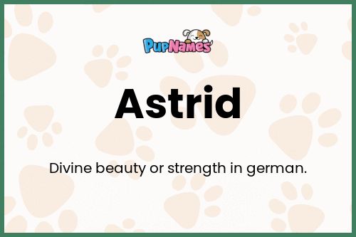 Astrid dog name meaning