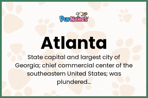 Atlanta dog name meaning