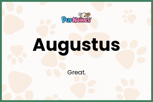 Augustus dog name meaning