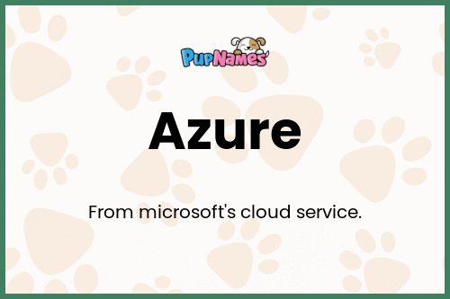 Azure dog name meaning