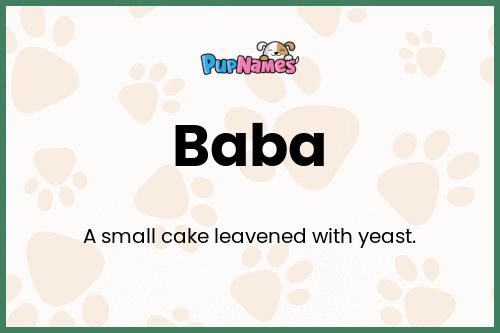 Baba dog name meaning