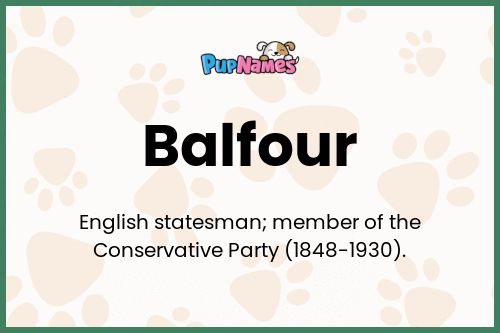 Balfour dog name meaning