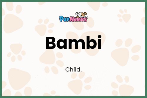 Bambi dog name meaning