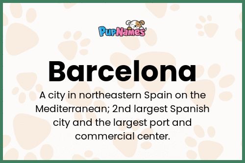 Barcelona dog name meaning