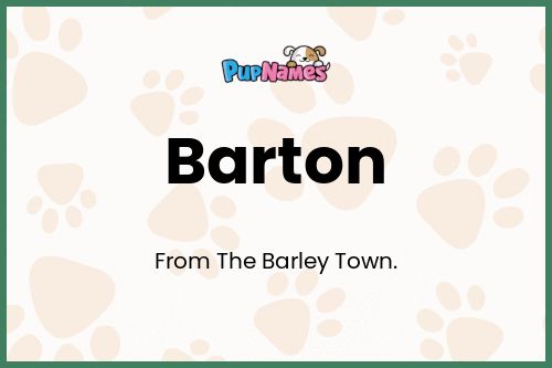 Barton dog name meaning