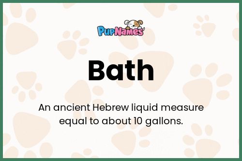 Bath dog name meaning