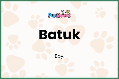 Batuk dog name meaning