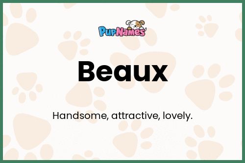 Beaux dog name meaning