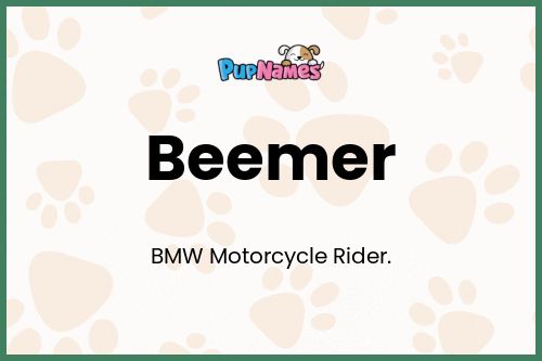 Beemer dog name meaning