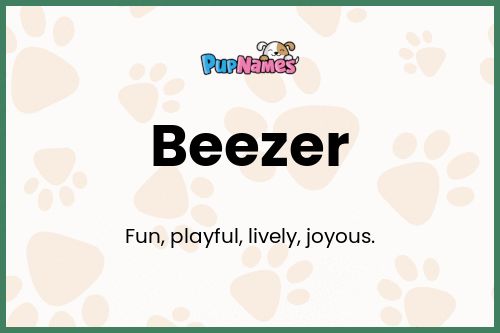 Beezer dog name meaning