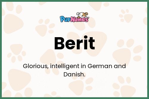 Berit dog name meaning