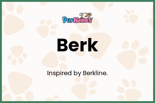 Berk dog name meaning