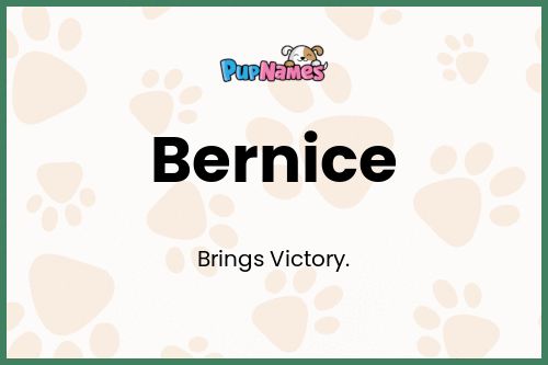 Bernice dog name meaning