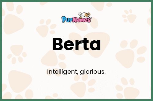 Berta dog name meaning