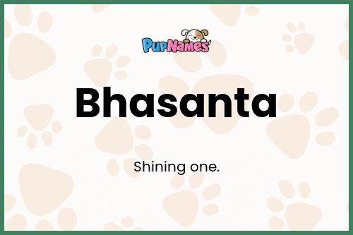 Bhasanta dog name meaning