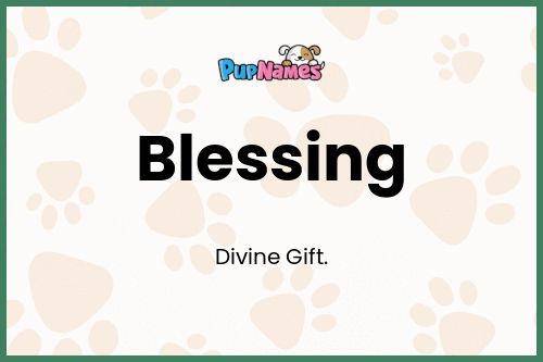 Blessing dog name meaning