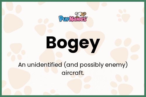 Bogey dog name meaning