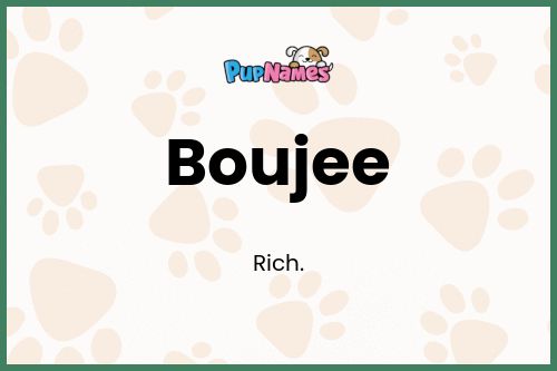 Boujee dog name meaning