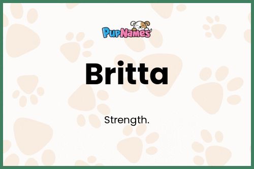 Britta dog name meaning