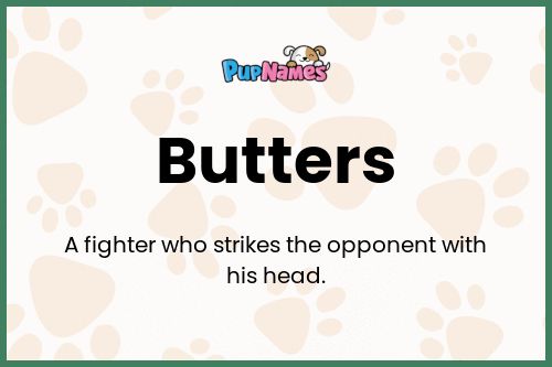 Butters dog name meaning