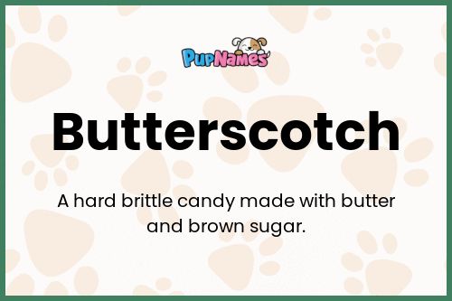 Butterscotch dog name meaning